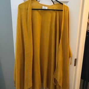 Mustard fringe kimono